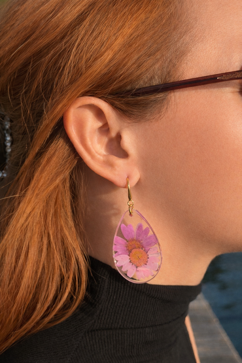 Boucles Douce Éclosion - Reine-marguerite & Zinnia